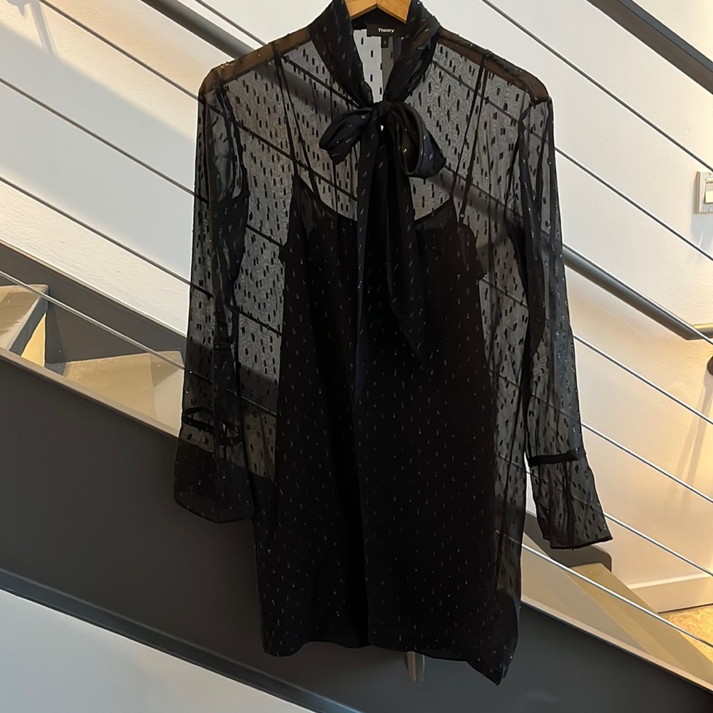 Theory - shirtdress with tie around neck
